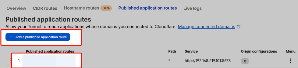 터널 설정 룰 추가하기